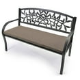 thumbnail image 3 of Sunbrella 48" x 18" Rectangular Knife Edge Outdoor Settee Swing Bench Cushion with Ties, Choose Color, 3 of 7