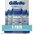 thumbnail image 1 of Gillette Cool Wave Clear Gel Men's Antiperspirant and Deodorant, 3.8 oz., 5 pk., 1 of 7