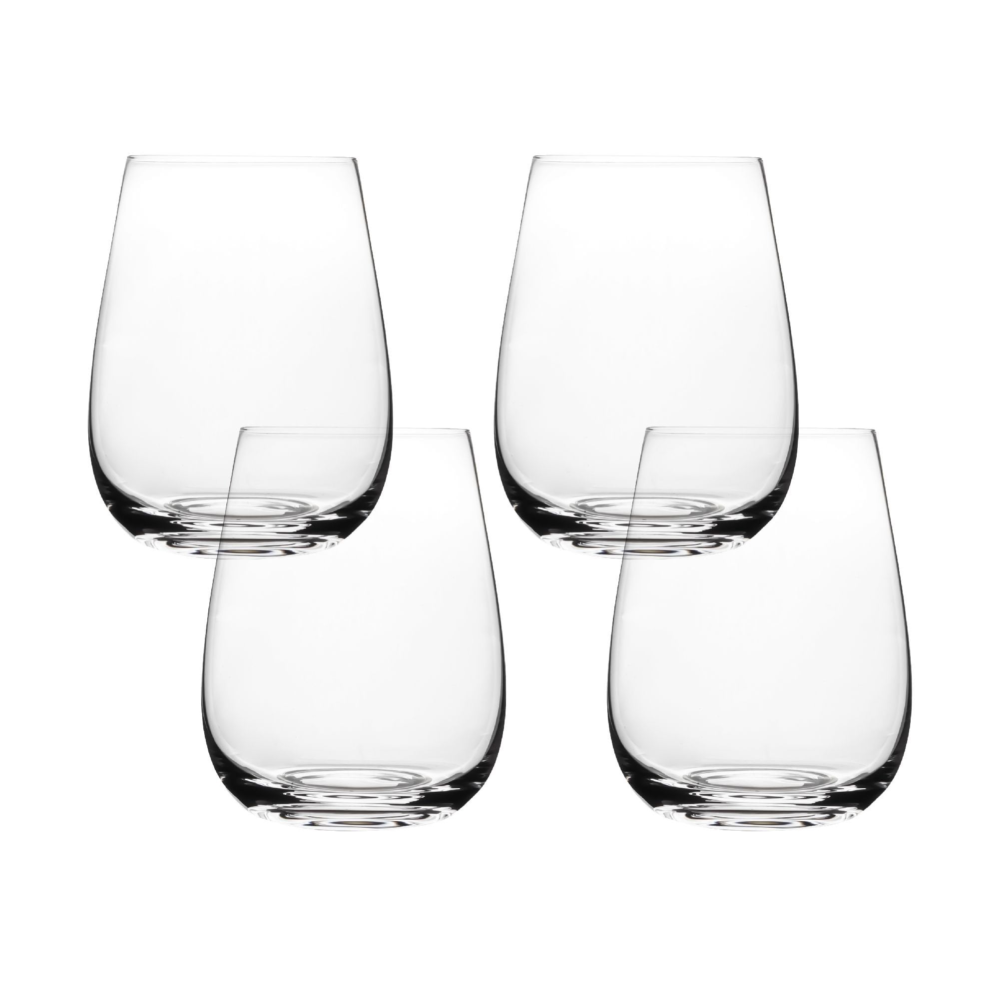 Over&Back 18oz Stemless Red Wine Glasses, Set of 4