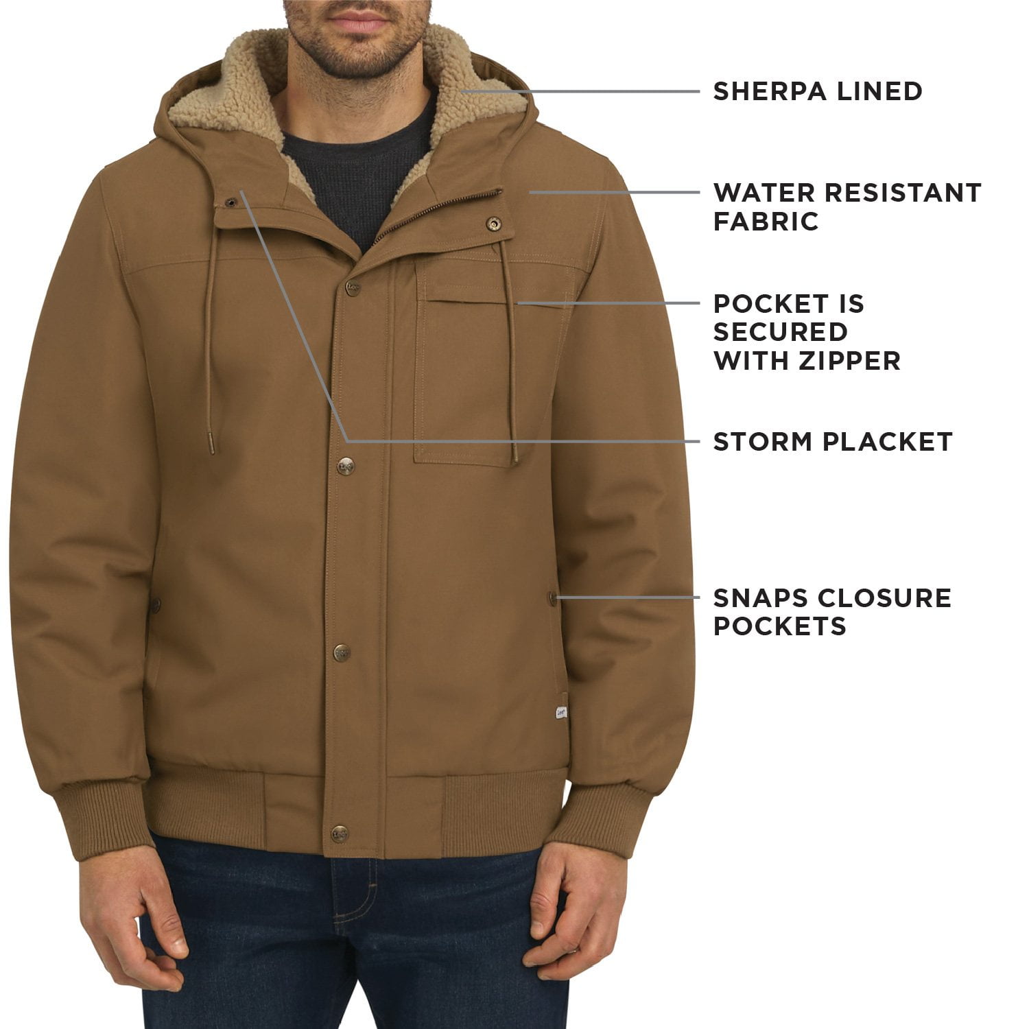 Lee Men's Oxford Workwear Bomber Jacket - Samsclub.com