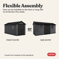 thumbnail image 2 of Keter 7.5' x 15' Newton Plus Resin Outdoor Shed Durable Storage, Graphite, 2 of 20