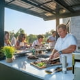 thumbnail image 4 of Backyard Discovery Luxury Galvanized Steel Covered Outdoor Kitchen with Grill & Pizza Oven, 4 of 24