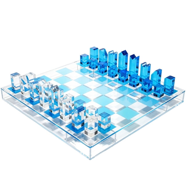 Acrylic Chess & Checkers 2 in 1 Set