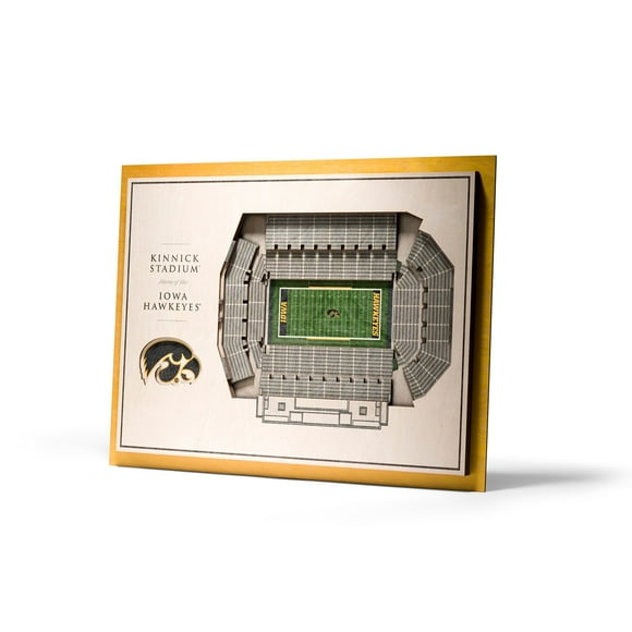 YouTheFan Iowa Hawkeyes 17"x13" 3D 5 Layer Stadium View Wall Art