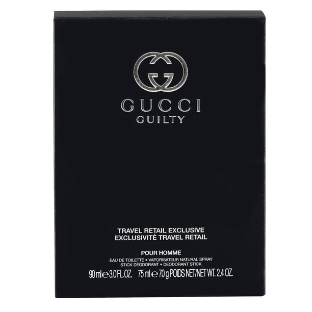 Gucci Guilty Travel 3.0 oz Eau De Toilette Spray and Deo Stick 2.4