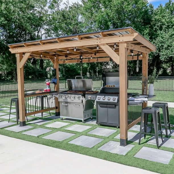 Backyard Discovery 12' x 6' XL Grill Gazebo with PowerPort