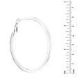 thumbnail image 5 of Square Tube Hoop Earrings in Sterling Silver, 5 of 7