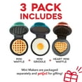 thumbnail image 8 of Dash Mini Maker 3-Pack Gift Set, Mini Waffle Maker + Mini Heart-Shaped Waffle Maker + Mini Maker Griddle, 8 of 8