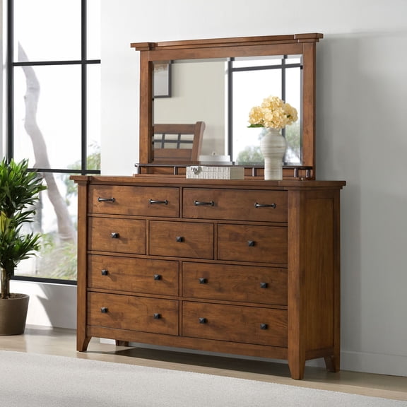 Society Den Joseph Dresser & Mirror Set
