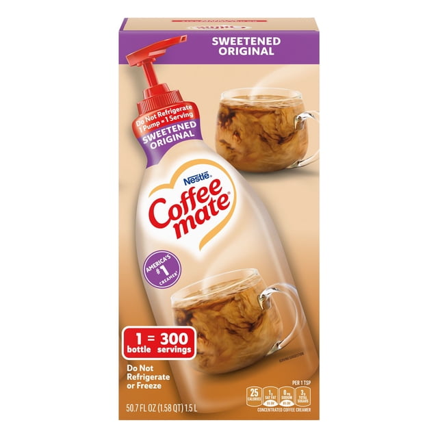 Coffee mate Sweetened Original Liquid Pump Creamer, 50.7 fl. oz.