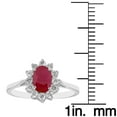 thumbnail image 3 of Oval Cut Gemstone & 0.23 CT. T.W. Diamond Halo Ring in 14K Gold, 3 of 5
