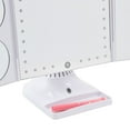 thumbnail image 2 of GloTech Cosmetic Mirror with Bluetooth Capability, LED Lights and Magnification (10x,5x,3x), 2 of 5
