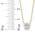 thumbnail image 5 of Round Cut Diamond Solitaire Necklace in 18K Gold, 5 of 5