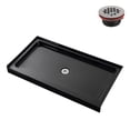 thumbnail image 5 of Streamline 60 in. x 36 in. Alcove Acrylic Shower Base With Left, Center or Right Drain / Glossy Black or White, 5 of 9