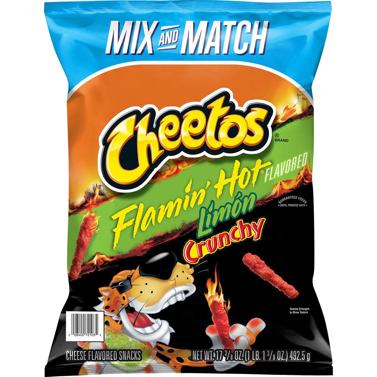 Cheetos Flamin' Hot Limon Crunchy Cheese Flavored Snacks, 17.375