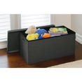 thumbnail image 10 of Seville Classics Foldable Storage Bench Ottoman with Handles (Modern Gray),  30" W x 15.7" D x 15.7" H, 10 of 14