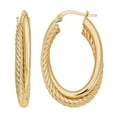 thumbnail image 2 of Double Oval Braided Hoop Earrings in 14K Gold, 2 of 3
