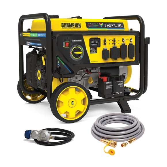 12,500/10,000-Watt Electric Start Tri Fuel Home Backup Portable Generator with CO Shield