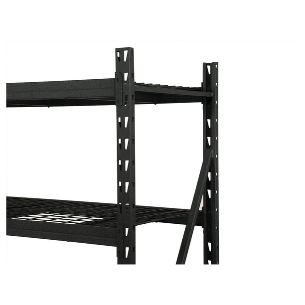Astromach 4-Shelf Heavy Duty Industrial Storage Rack, Black