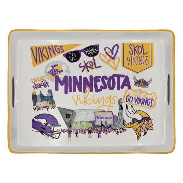 Minnesota Vikings Ceramic Serving Tray