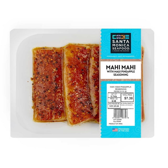 Santa Monica Seafood Wild Caught Mahi Mahi with Maui Pineapple Seasoning, priced per pound
