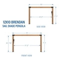 thumbnail image 12 of Backyard Discovery 12' x 10' Brendan Cedar Sail Shade Pergola with PowerPort, 12 of 13
