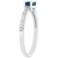 thumbnail image 3 of Baguette Cut Gemstone and 0.10 CT. T.W. Diamond Ring in 14K Gold, 3 of 5