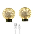thumbnail image 1 of Deck Impressions 6" Solar/USB LED Crackle Glass Globe Lights, Choose Pack, 1 of 7