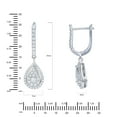 thumbnail image 6 of 0.96 CT. T.W. Round Cut Pear Shape Halo Diamond Dangle Earrings in 14K Gold, 6 of 7