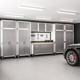 thumbnail image 3 of Seville Classics UltraHD 12-Piece Steel Garage Cabinet Storage Set with Rolling Workbench, 18 Feet Wide, 3 of 18