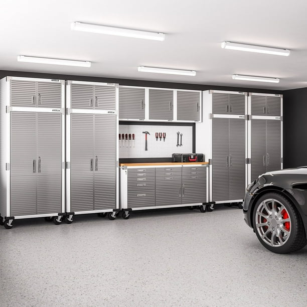 Seville Classics UltraHD 12-Piece Steel Garage Cabinet Storage Set