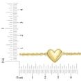 thumbnail image 3 of Polished Puffed Heart Hollow Rope Bracelet in 14K Gold, 3 of 4
