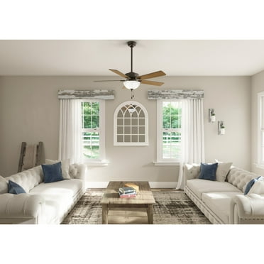Hunter 52" Swanson Indoor Ceiling Fan with Bowl LED Light and Pull Chain