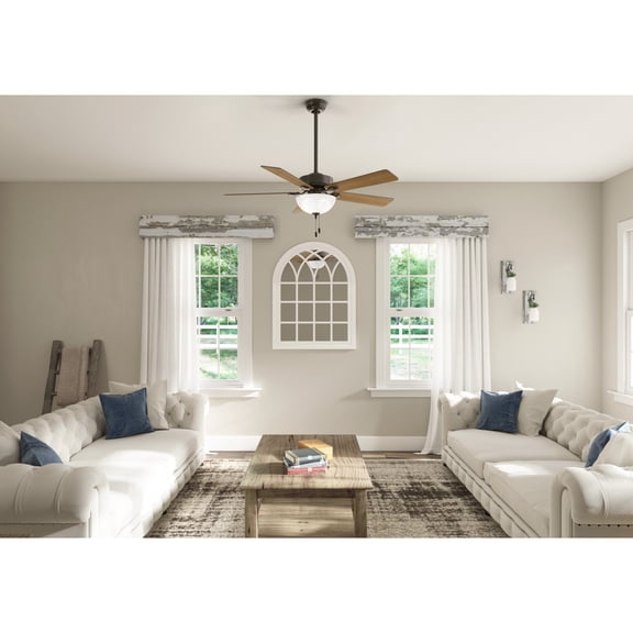 Hunter 52" Swanson Indoor Ceiling Fan with Bowl LED Light and Pull Chain