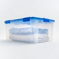 thumbnail image 4 of IRIS USA WeatherPro, 60 Quart Clear Plastic Storage Box with Protective Gasket Lid, 17.75" W x 23.6" L x 11.22" H, 4 Piece Set, 4 of 8