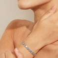 thumbnail image 5 of Round Cut Gemstone Swirl Tennis Bracelet in Sterling Silver, 5 of 5