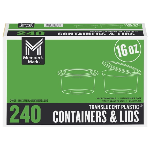 Member's Mark Deli Container with Lid 16 oz., 240 ct.