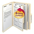 thumbnail image 1 of Smead 2/5 Cut Tab Six-Section Classification Folders with Divider, Manila Letter, 10ct., 1 of 6
