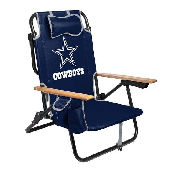 Logo Brands Dallas Cowboys Reclining Beach Chair
