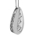 thumbnail image 2 of 0.28 CT. T.W. Round Pear Shape 3 Stone Diamond Pendant in 14K Gold, 2 of 2