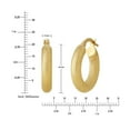 thumbnail image 4 of Diamond Cut Round Hoops in 14K Yellow Gold, 4 of 8