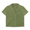 thumbnail image 7 of DreamMark Women's 2-Piece Short Sleeve and Short Notch Collar Pajama Set, 7 of 12