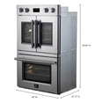 thumbnail image 3 of FORNO Asti 30-Inch Double Electric Wall Oven with Upper French Doors, 3 of 12