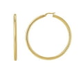 thumbnail image 2 of High Polish Hoop Earrings in 14K Gold, 2 of 7
