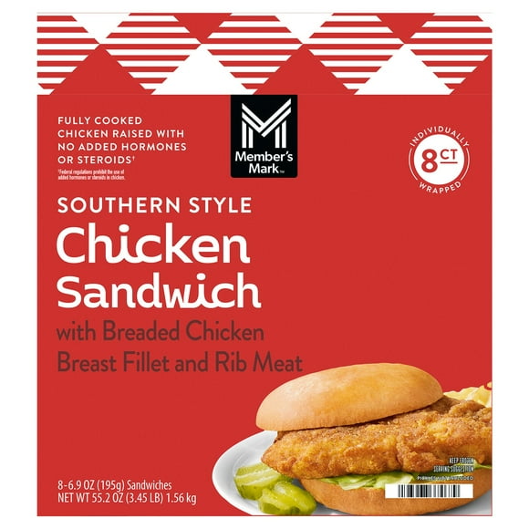 Member's Mark Southern Style Chicken Sandwich, Frozen, 8 ct.