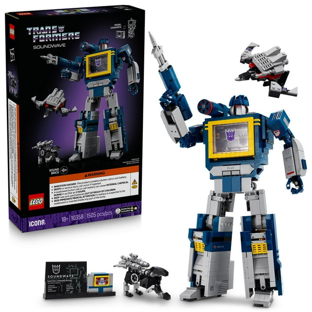 LEGO Icons Transformers: Soundwave Model Kit, 1505 pc.