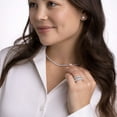 thumbnail image 7 of Round Cut Lab Created Gemstone Tennis Necklace in Sterling Silver, 7 of 7