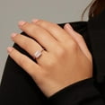 thumbnail image 4 of Emerald Cut Gemstone & 0.23 Halo Diamond Ring in 14K Gold, 4 of 4