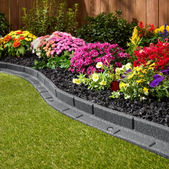 GroundSmart 4' Roman Brick Rubber Landscape Edging, 6pk