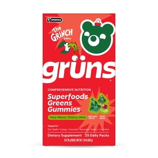 Gruns Grinch Adult Superfood Multivitamin Gummies, 25 Count